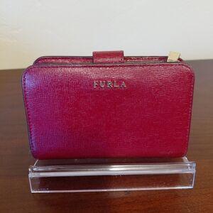Furla Red Leather Zip Wallet